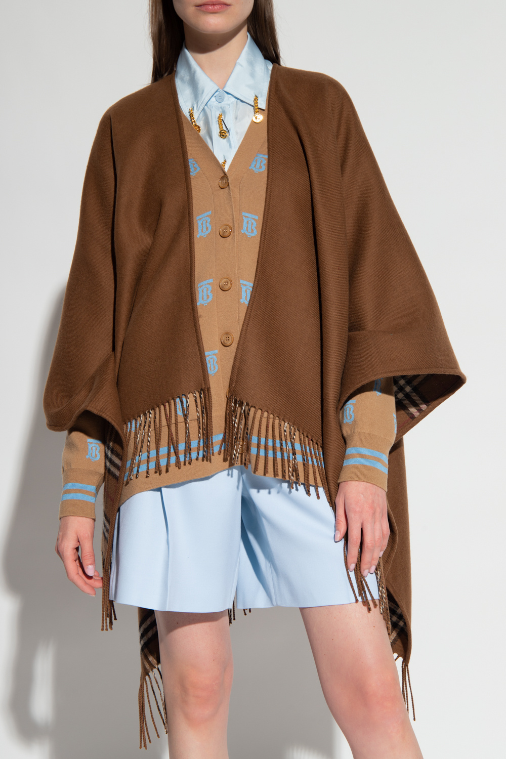 Burberry reversible poncho best sale